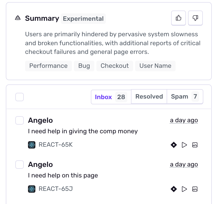 AI User Feedback Summary.